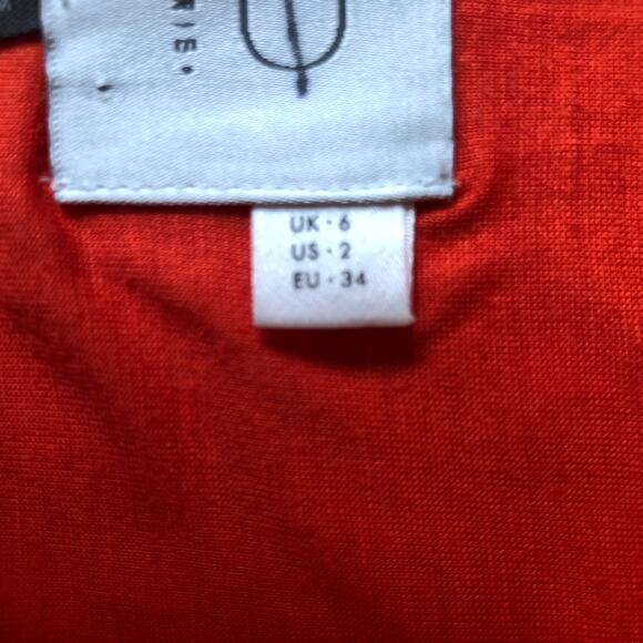 Anthropologie HD in Paris EUC Women's Ardmore Sleeveless Knit Orange Dress Sz 2 - Picture 9 of 12